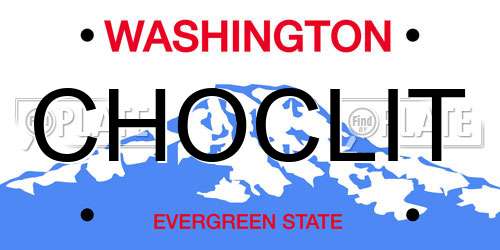 CHOCLIT Washington License Plate