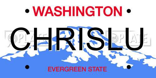 CHRISLU Washington License Plate
