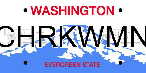 CHRKWMN Washington License Plate