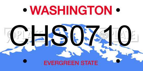 CHS0710 Washington License Plate