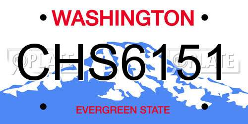 CHS6151 Washington License Plate