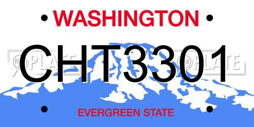CHT3301 Washington License Plate