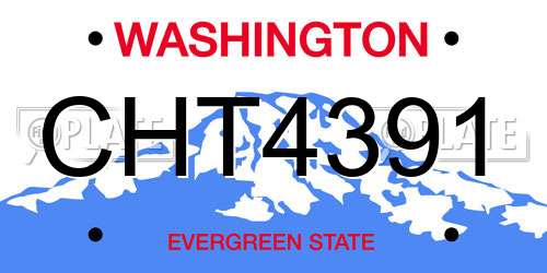 CHT4391 Washington License Plate