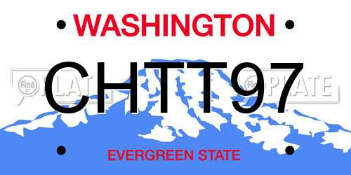 CHTT97 Washington License Plate