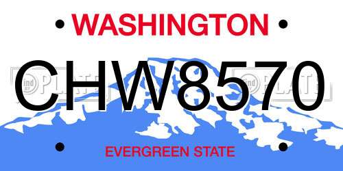 CHW8570 Washington License Plate