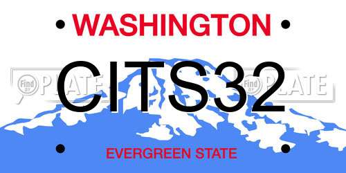 CITS32 Washington License Plate