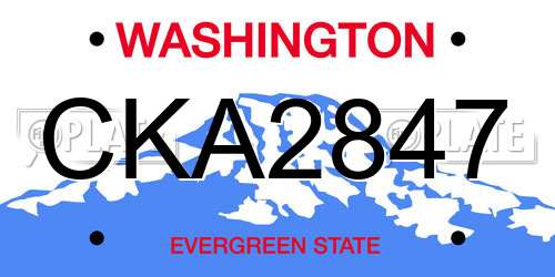 CKA2847 Washington License Plate