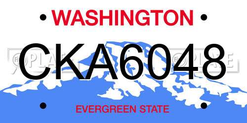CKA6048 Washington License Plate