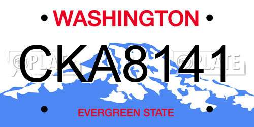 CKA8141 Washington License Plate