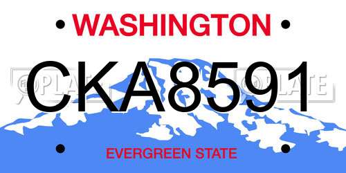 CKA8591 Washington License Plate