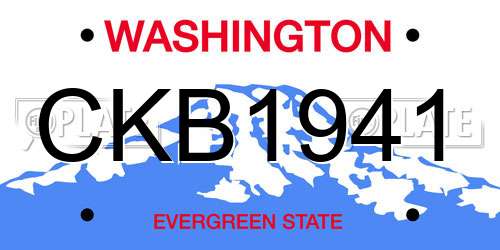CKB1941 Washington License Plate