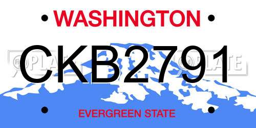 CKB2791 Washington License Plate