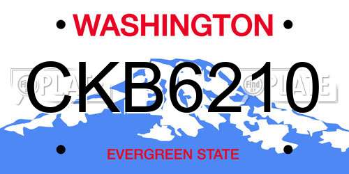CKB6210 Washington License Plate