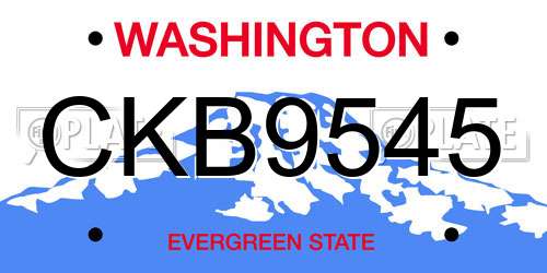 CKB9545 Washington License Plate