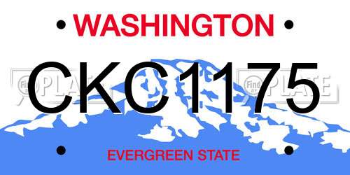 CKC1175 Washington License Plate