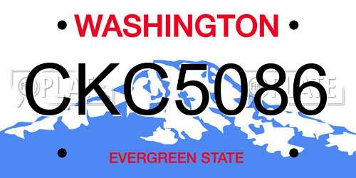 CKC5086 Washington License Plate