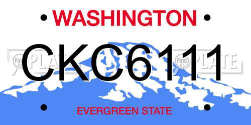 CKC6111 Washington License Plate