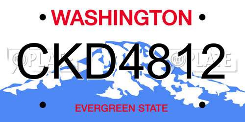 CKD4812 Washington License Plate