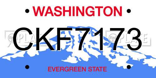 CKF7173 Washington License Plate