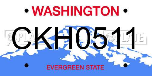 CKH0511 Washington License Plate