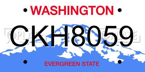 CKH8059 Washington License Plate