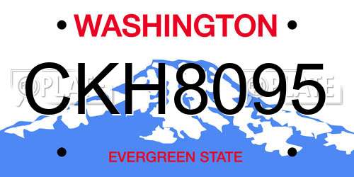 CKH8095 Washington License Plate