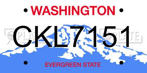 CKL7151 Washington License Plate