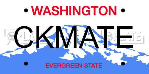 CKMATE Washington License Plate