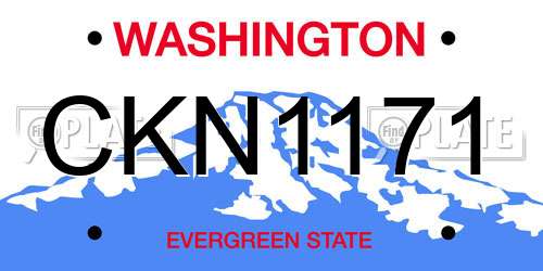 CKN1171 Washington License Plate