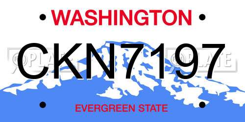 CKN7197 Washington License Plate