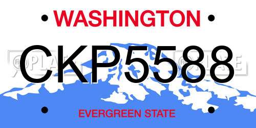 CKP5588 Washington License Plate