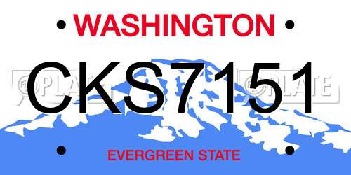 CKS7151 Washington License Plate