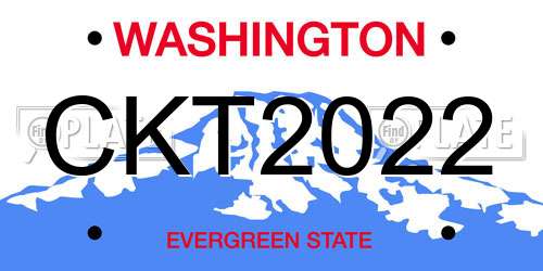CKT2022 Washington License Plate