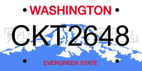 CKT2648 Washington License Plate