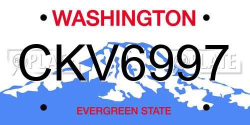CKV6997 Washington License Plate