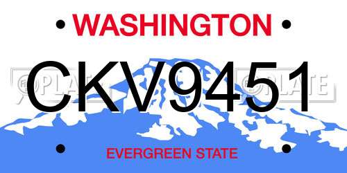 CKV9451 Washington License Plate
