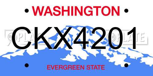 CKX4201 Washington License Plate