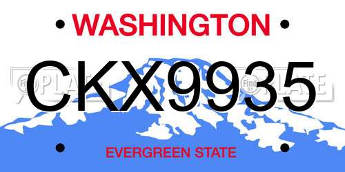 CKX9935 Washington License Plate