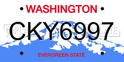 CKY6997 Washington License Plate