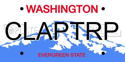 CLAPTRP Washington License Plate