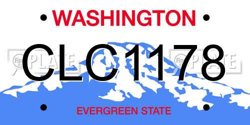 CLC1178 Washington License Plate
