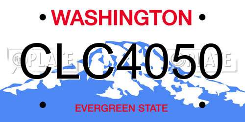 CLC4050 Washington License Plate