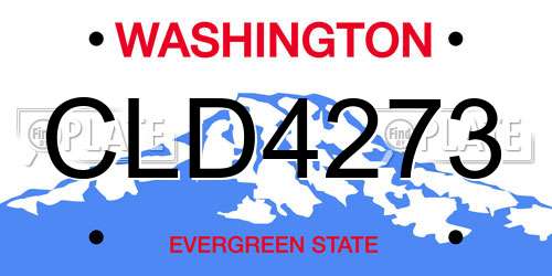 CLD4273 Washington License Plate