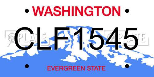 CLF1545 Washington License Plate