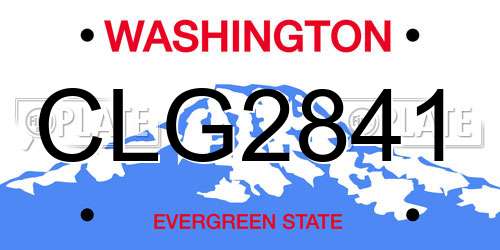 CLG2841 Washington License Plate