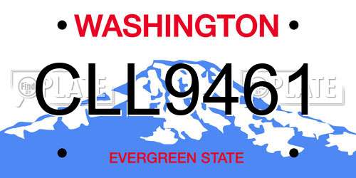 CLL9461 Washington License Plate