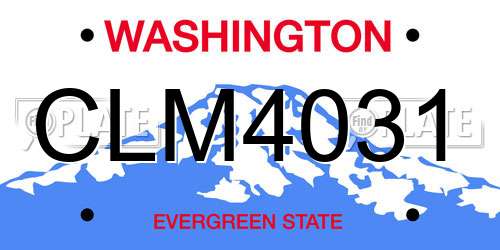 CLM4031 Washington License Plate