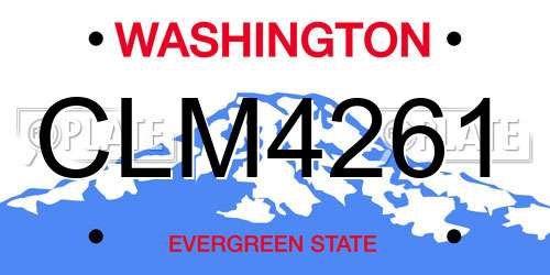 CLM4261 Washington License Plate