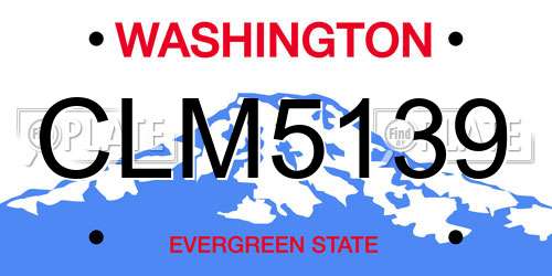 CLM5139 Washington License Plate