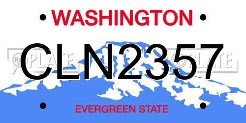 CLN2357 Washington License Plate